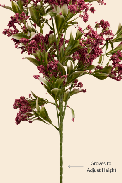 Faux Gypsophila Babys Breath Flower Stem - Dark Pink