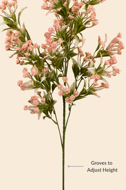 Faux Gypsophila Babys Breath Flower Stem - Light Pink