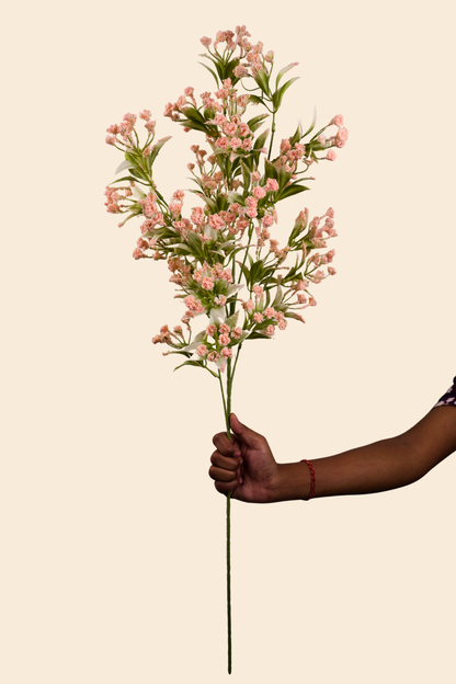 Faux Gypsophila Babys Breath Flower Stem - Light Pink