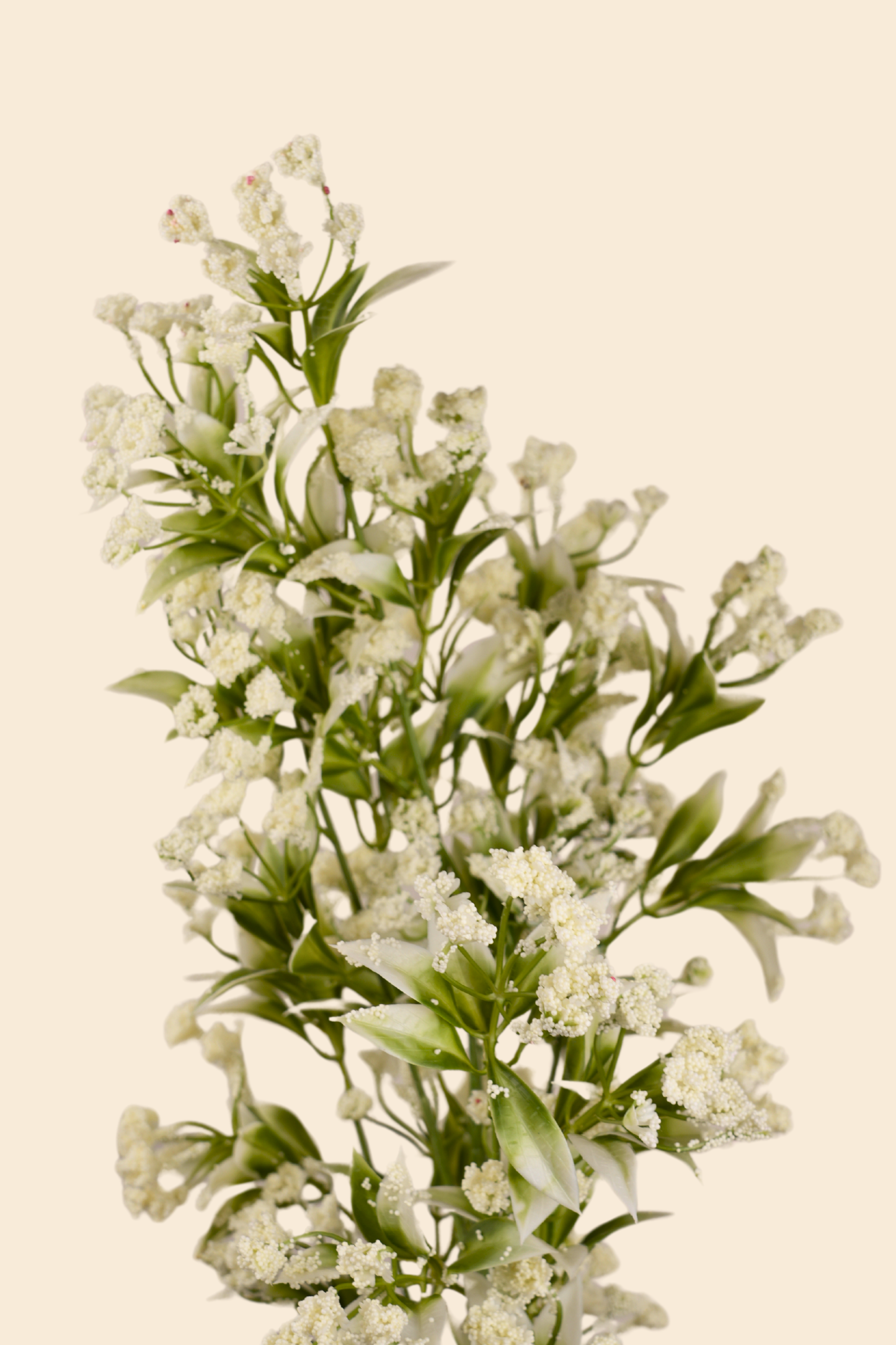 Faux Gypsophila Babys Breath Flower Stem - White