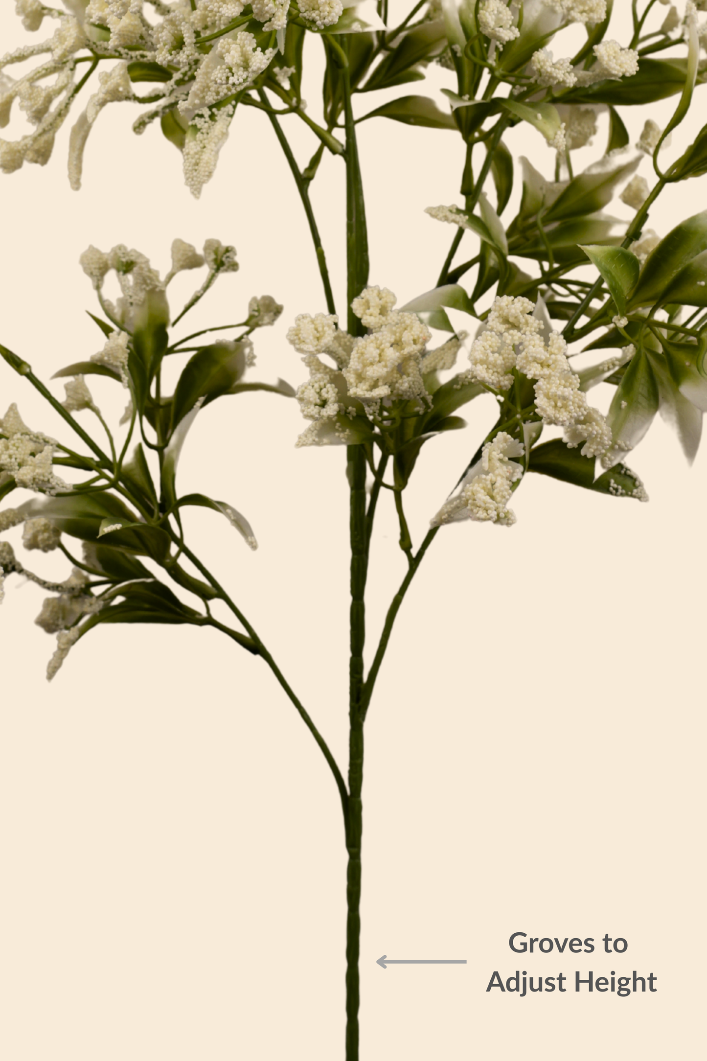 Faux Gypsophila Babys Breath Flower Stem - White