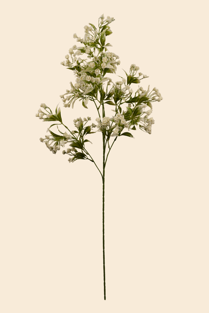 Faux Gypsophila Babys Breath Flower Stem - White