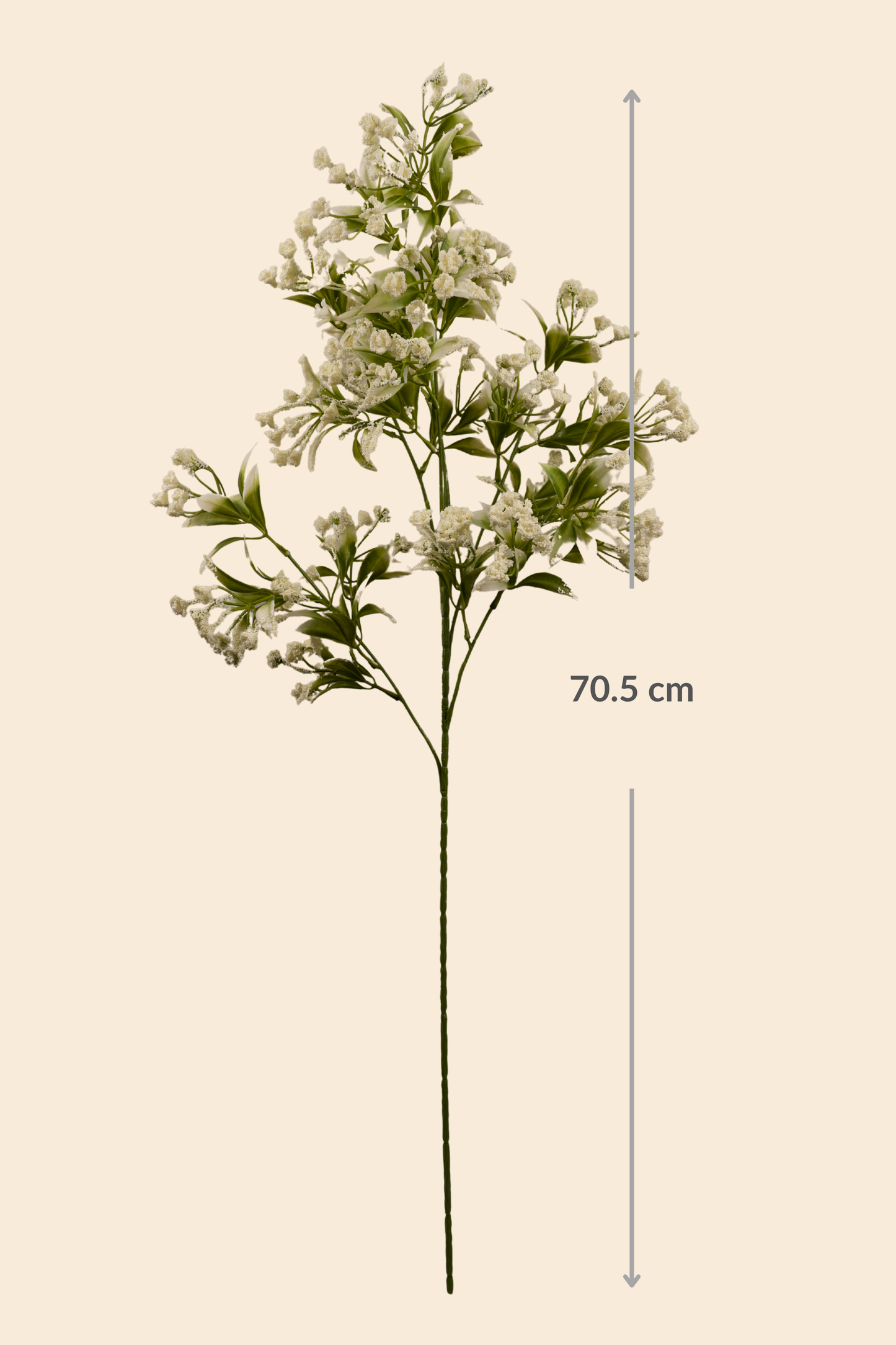 Faux Gypsophila Babys Breath Flower Stem - White
