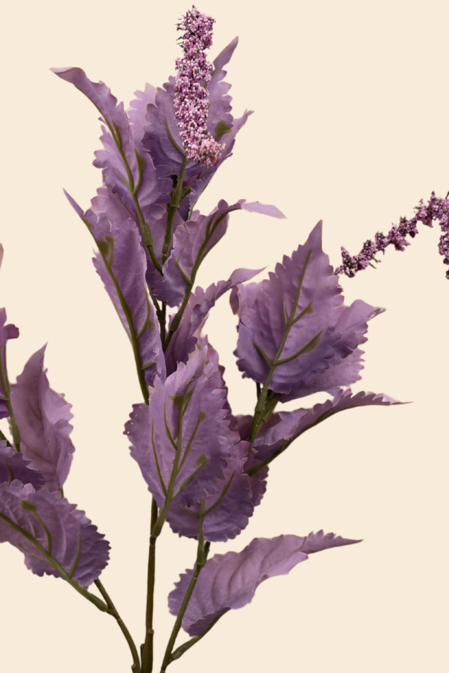 Faux Leaf Spray Bloom Spike Flower Stem - Lavender