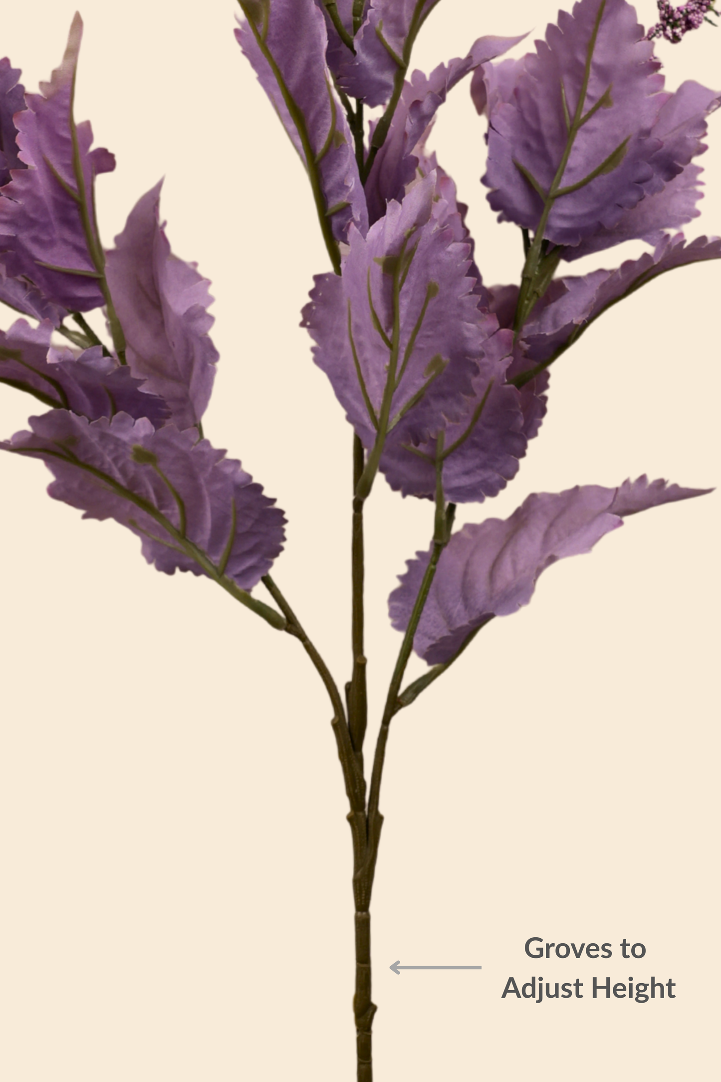 Faux Leaf Spray Bloom Spike Flower Stem - Lavender