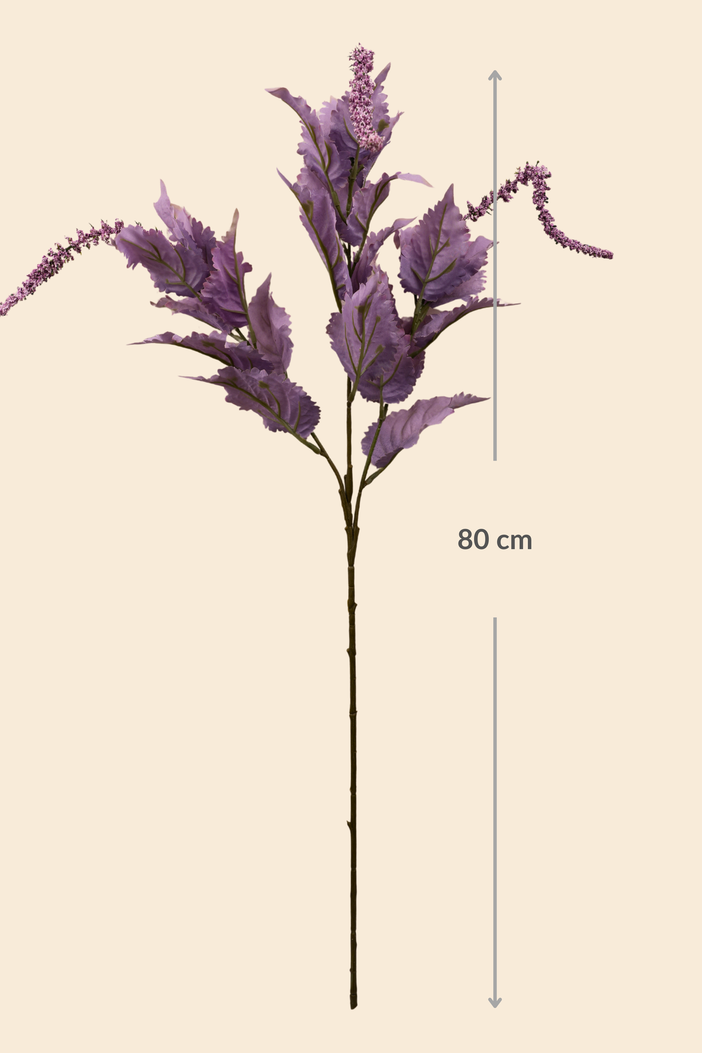 Faux Leaf Spray Bloom Spike Flower Stem - Lavender