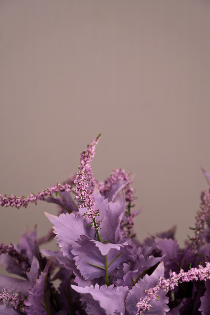 Faux Leaf Spray Bloom Spike Flower Stem - Lavender