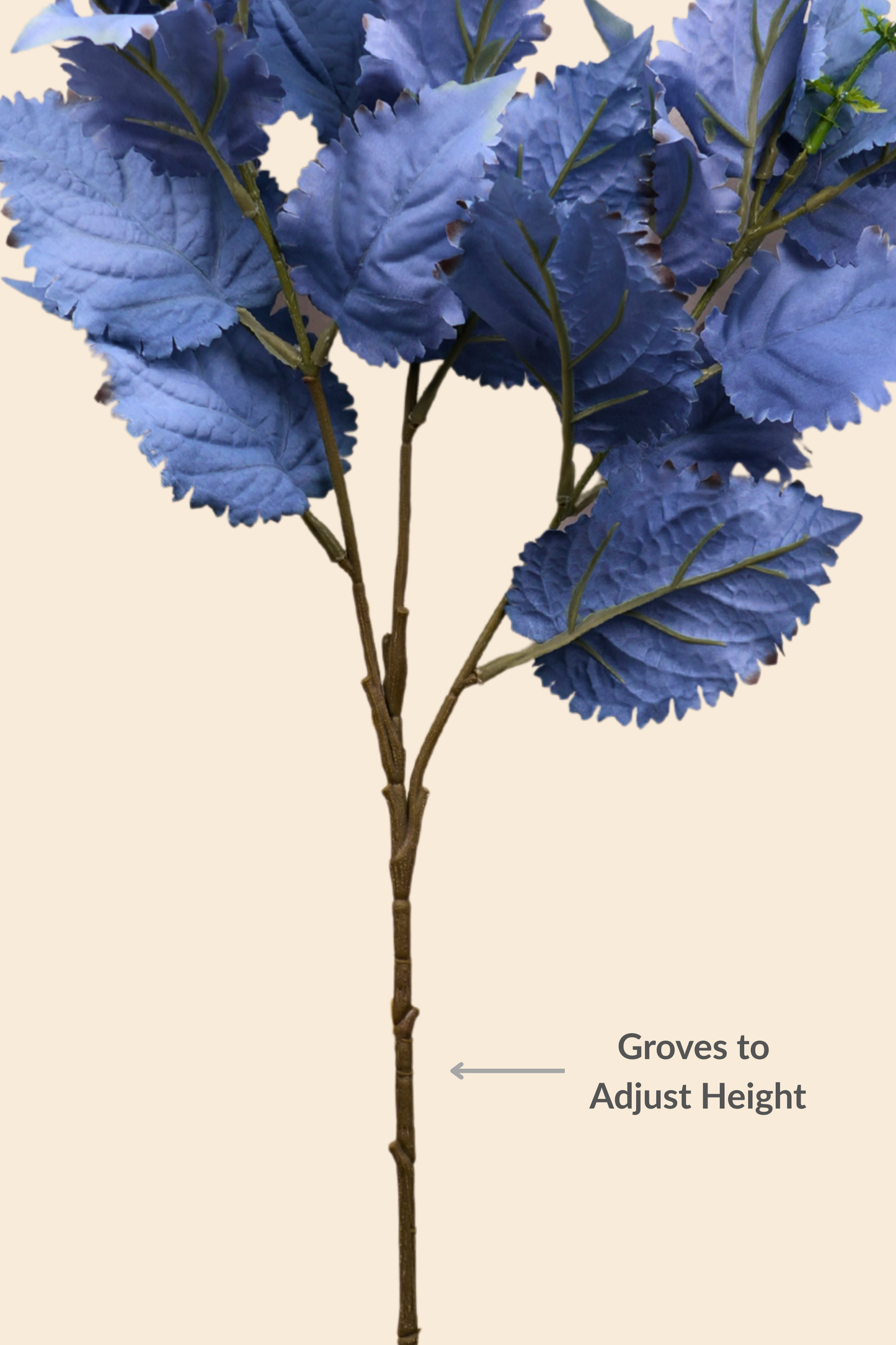 Faux Leaf Spray Bloom Spike Flower Stem - Powder Blue