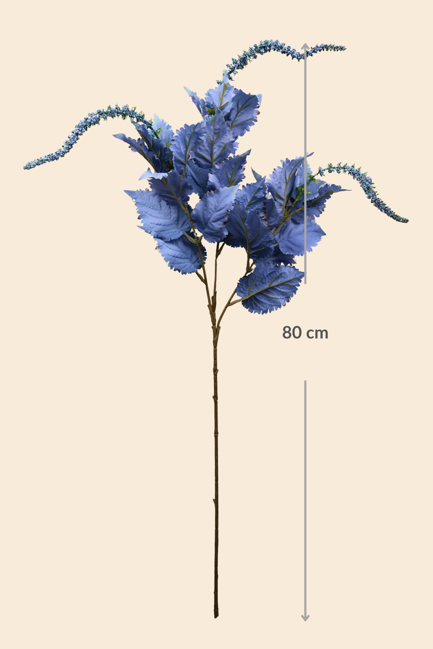 Faux Leaf Spray Bloom Spike Flower Stem - Powder Blue