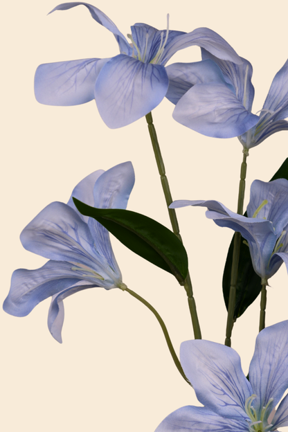 Faux Clemantis Azure Flower Stem - Blue