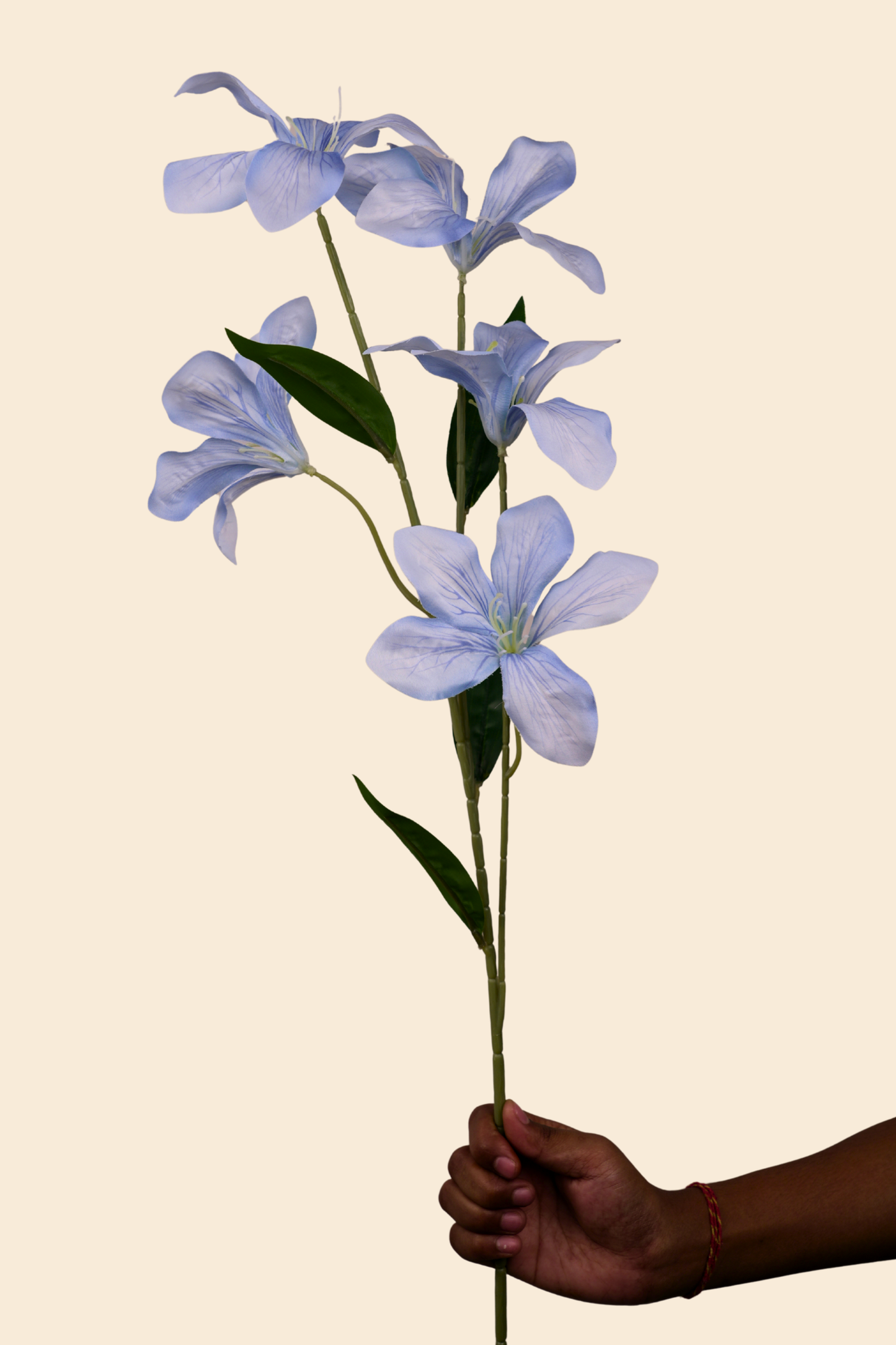 Faux Clemantis Azure Flower Stem - Blue