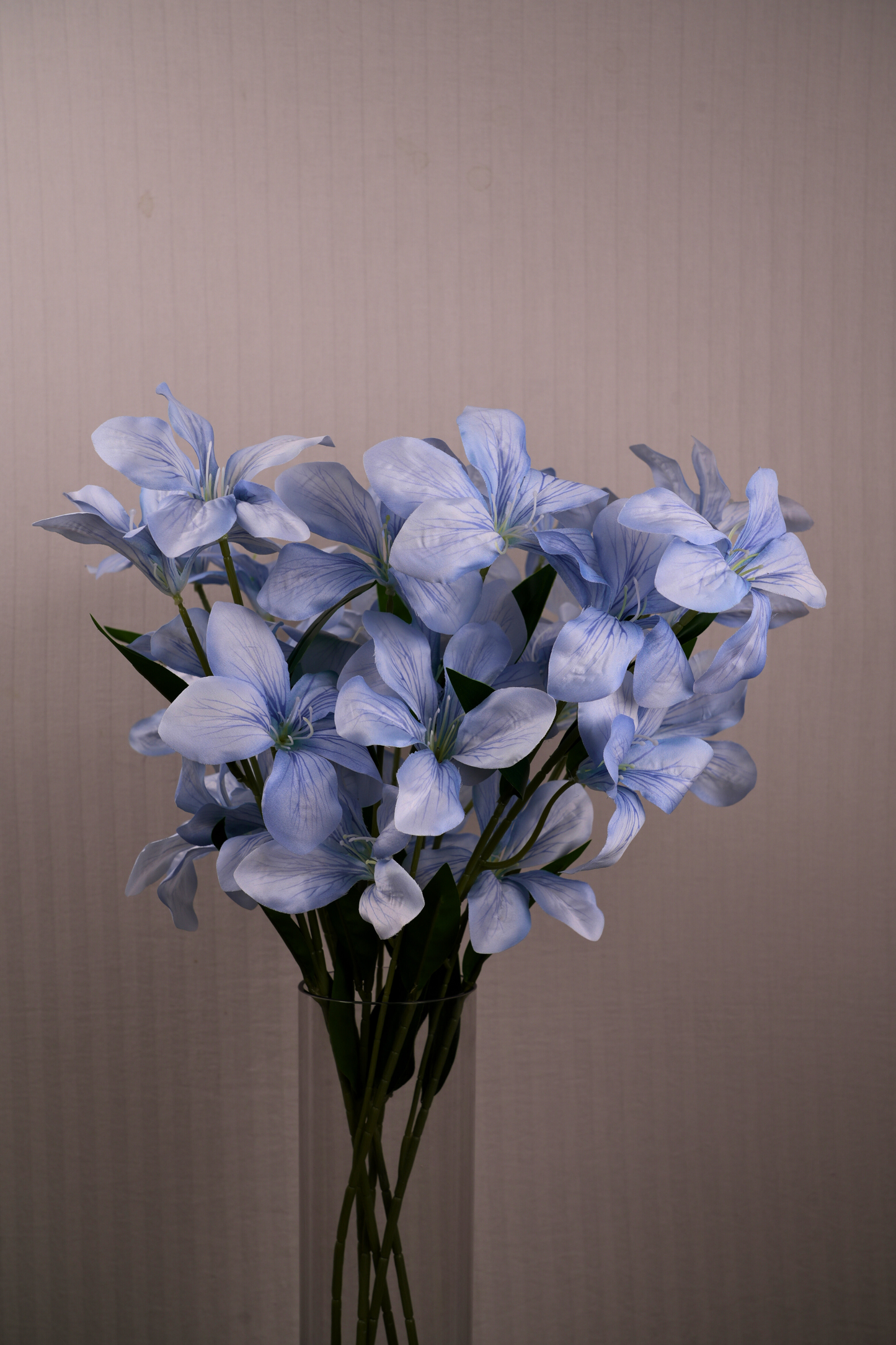 Faux Clemantis Azure Flower Stem - Blue