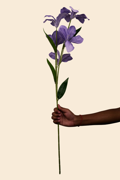 Faux Clemantis Azure Flower Stem - Lavender