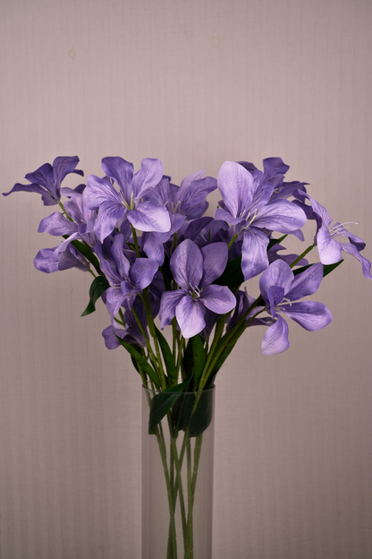 Faux Clemantis Azure Flower Stem - Lavender