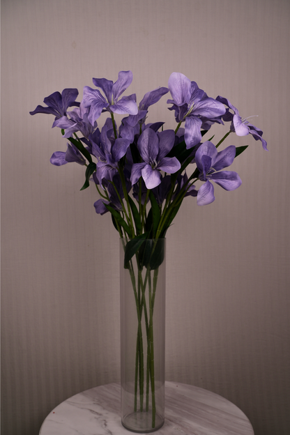Faux Clemantis Azure Flower Stem - Lavender