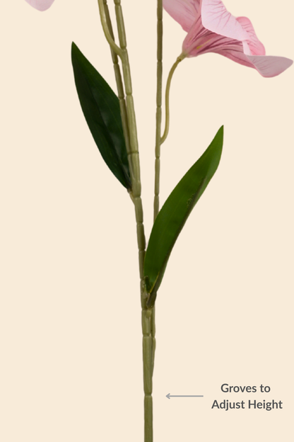 Faux Clemantis Azure Flower Stem - Light Pink