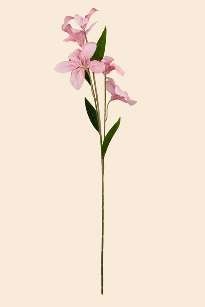 Faux Clemantis Azure Flower Stem - Light Pink