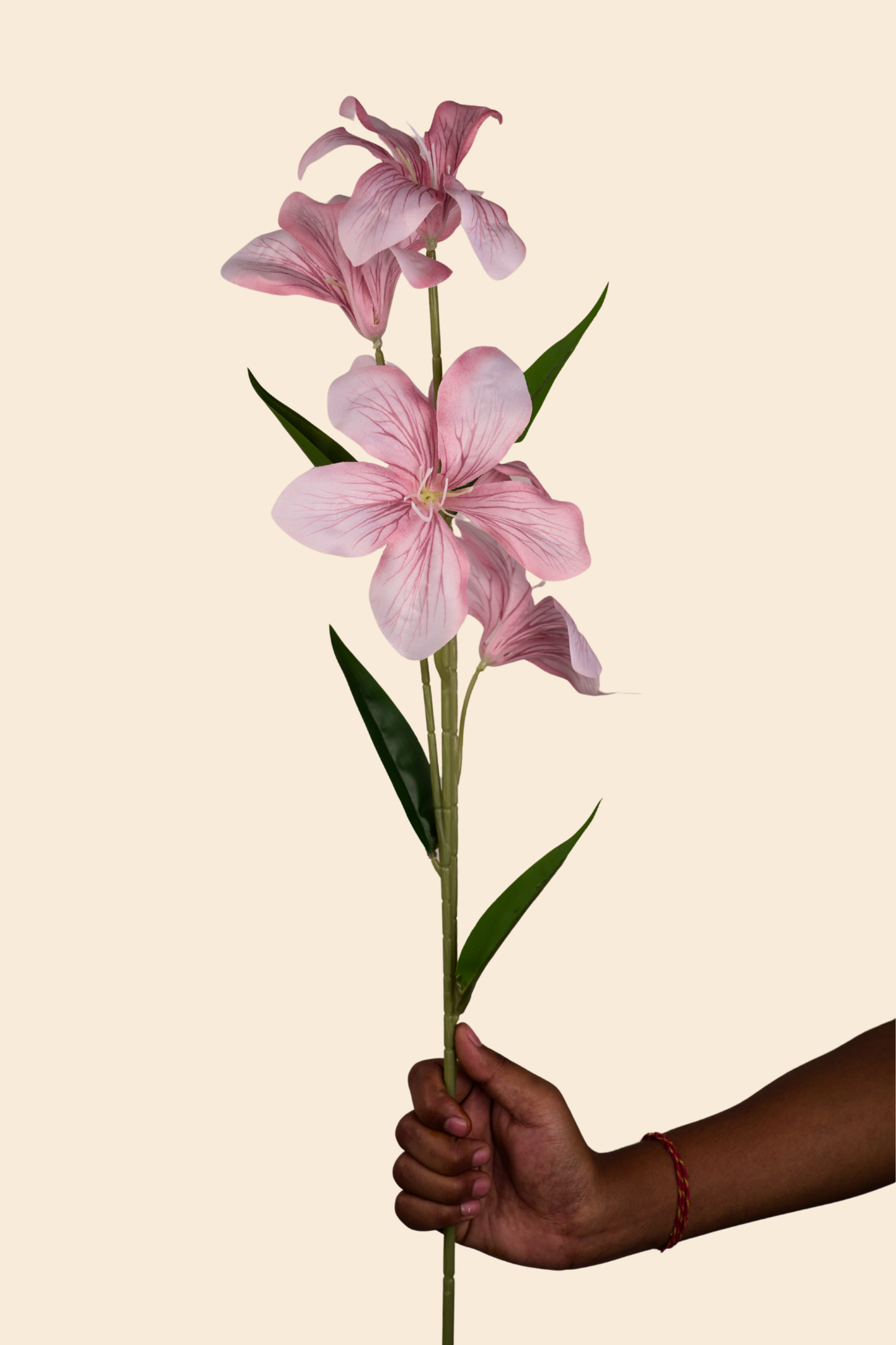 Faux Clemantis Azure Flower Stem - Light Pink