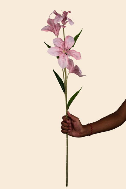 Faux Clemantis Azure Flower Stem - Light Pink