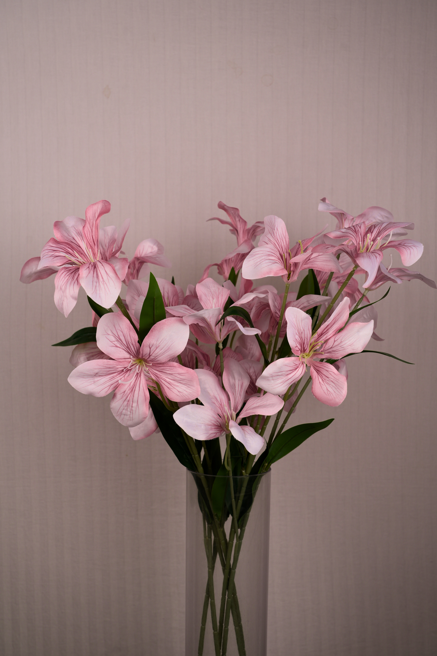Faux Clemantis Azure Flower Stem - Light Pink