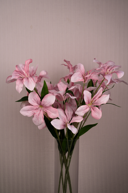 Faux Clemantis Azure Flower Stem - Light Pink