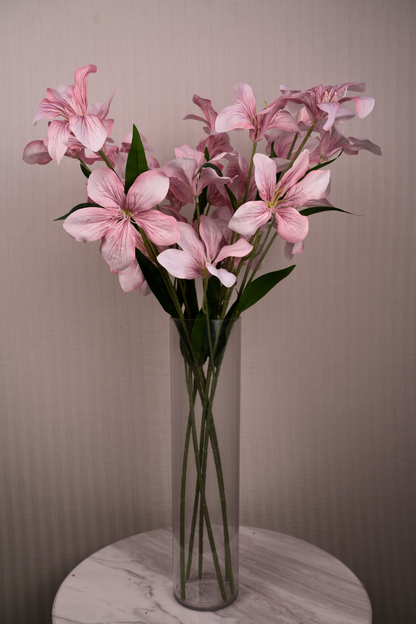 Faux Clemantis Azure Flower Stem - Light Pink