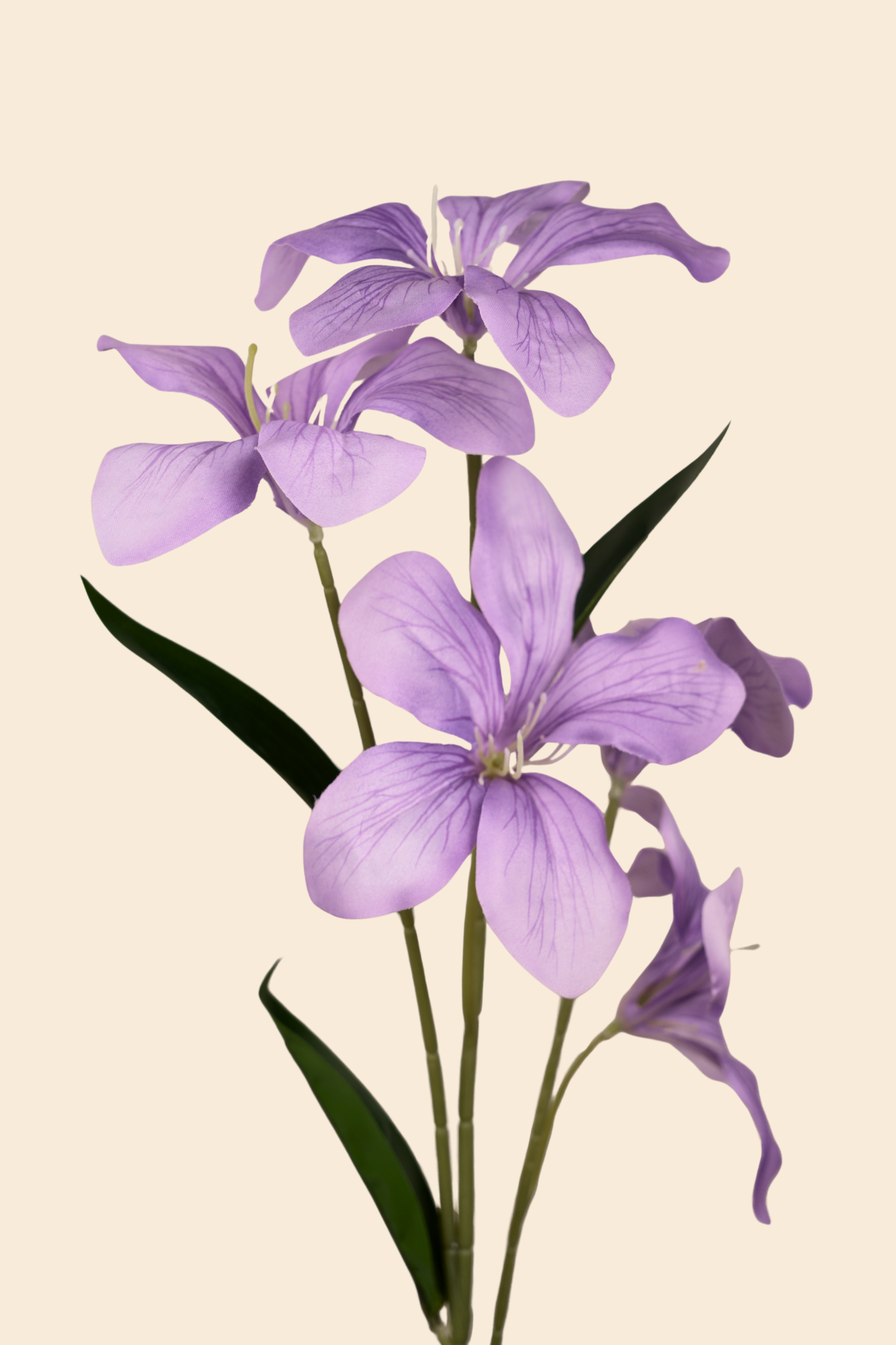 Faux Clemantis Azure Flower Stem - Purple