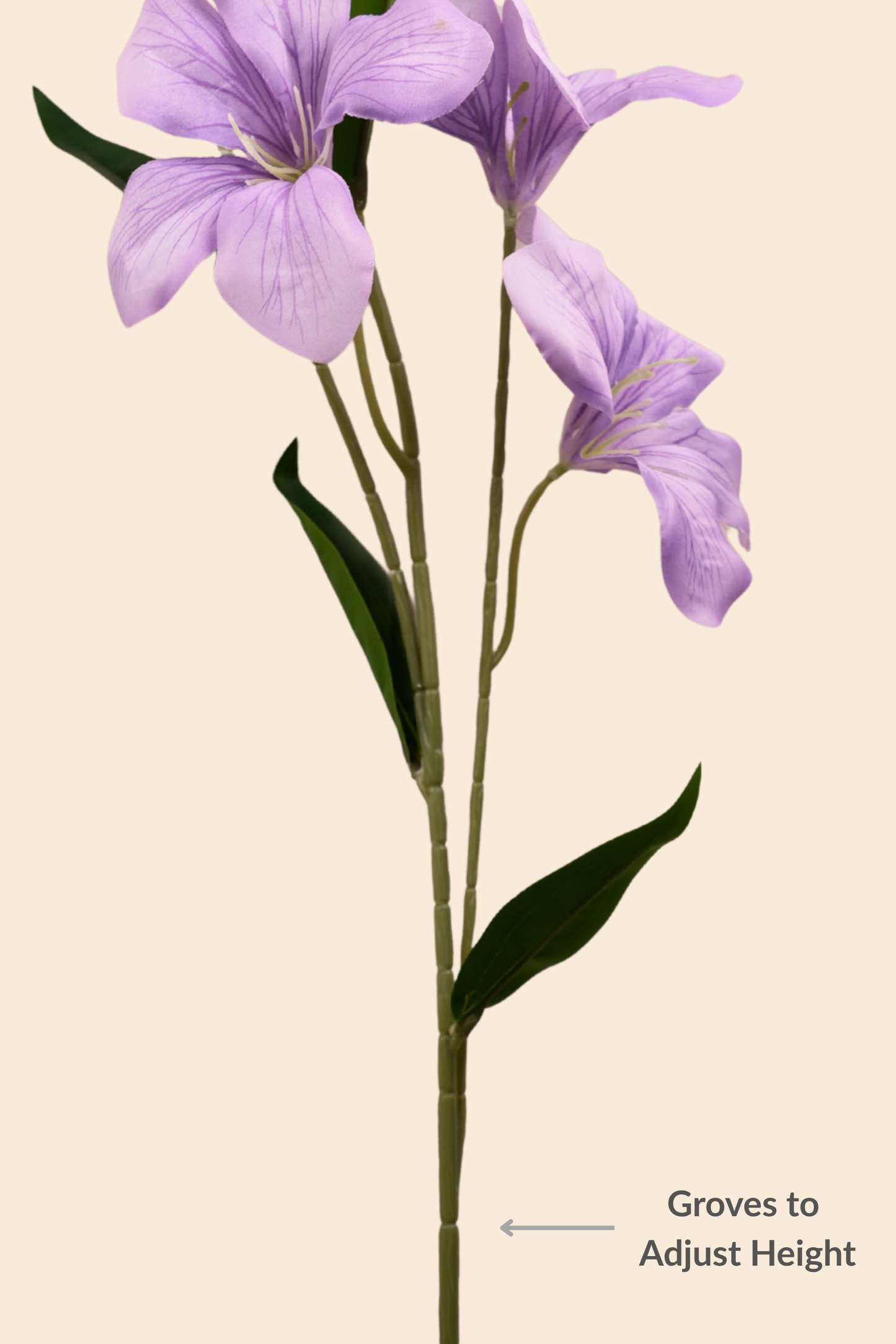 Faux Clemantis Azure Flower Stem - Purple