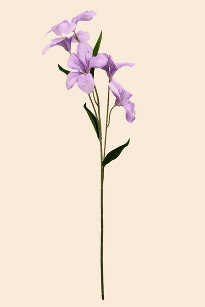 Faux Clemantis Azure Flower Stem - Purple