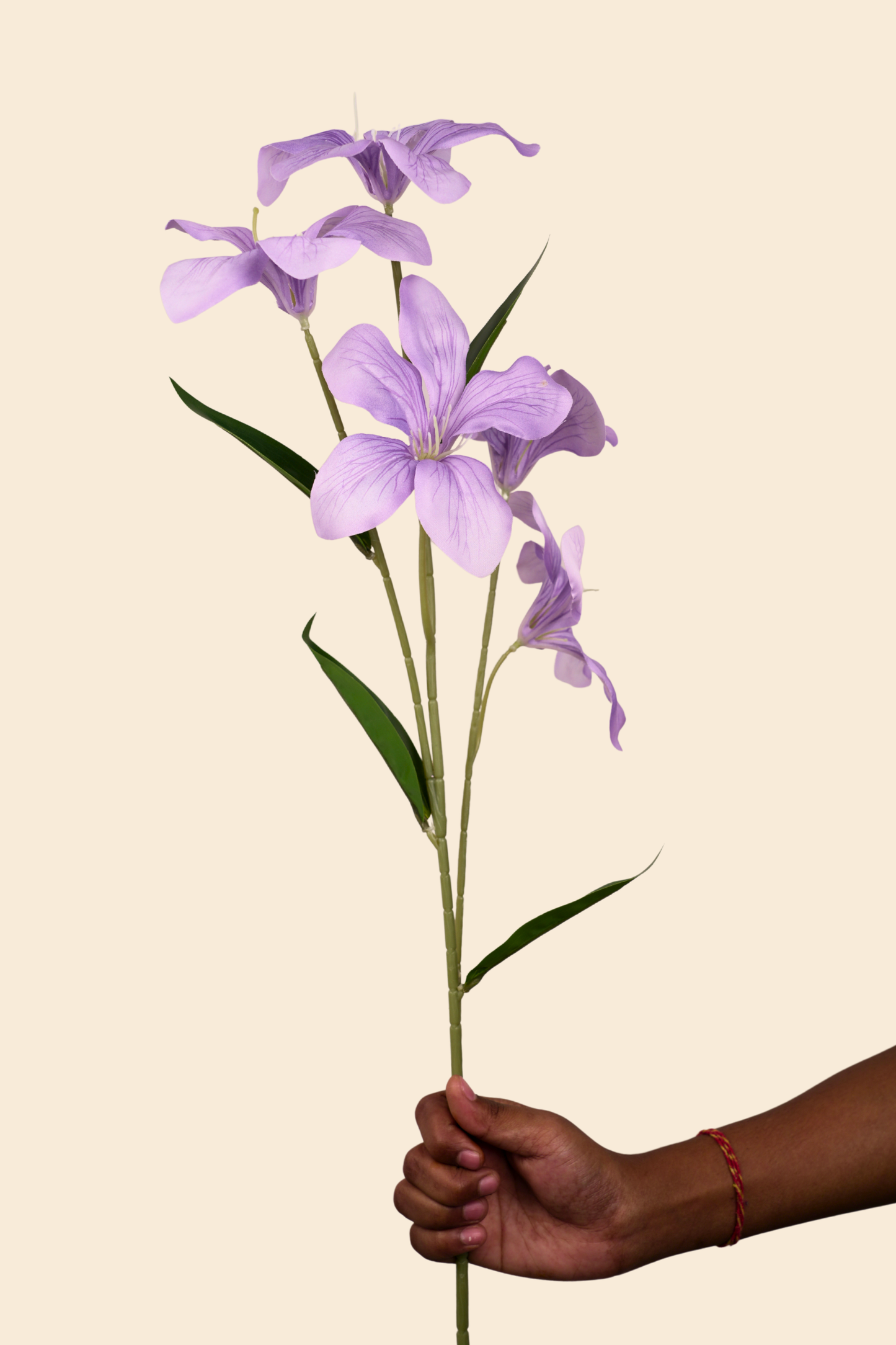 Faux Clemantis Azure Flower Stem - Purple