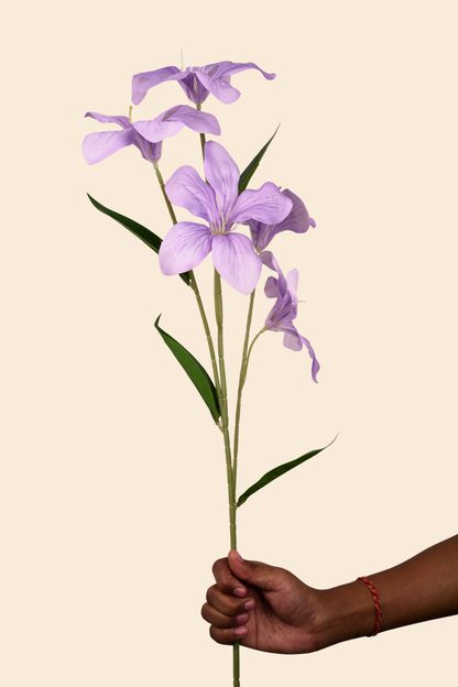 Faux Clemantis Azure Flower Stem - Purple