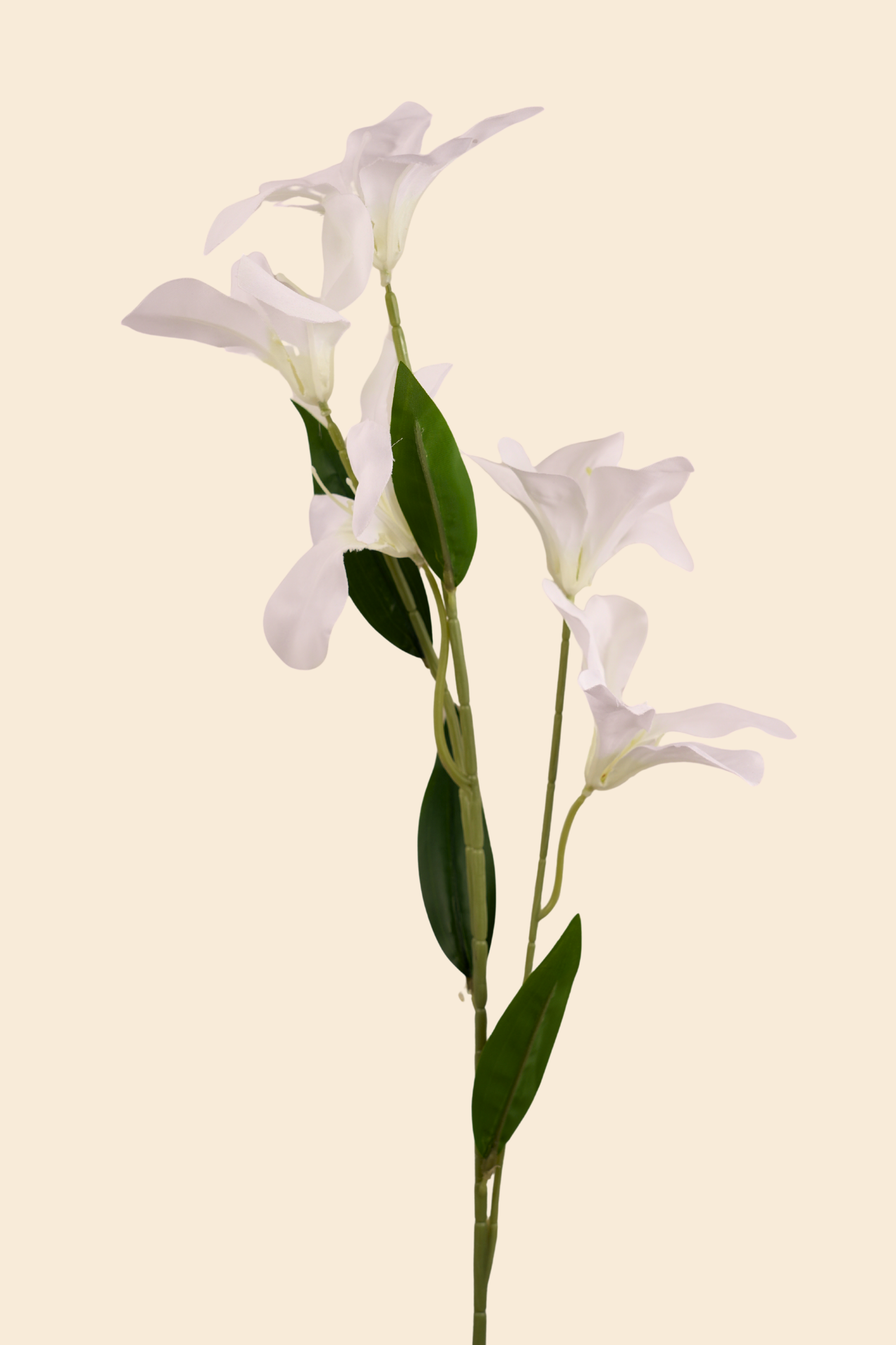 Faux Clemantis Azure Flower Stem - White