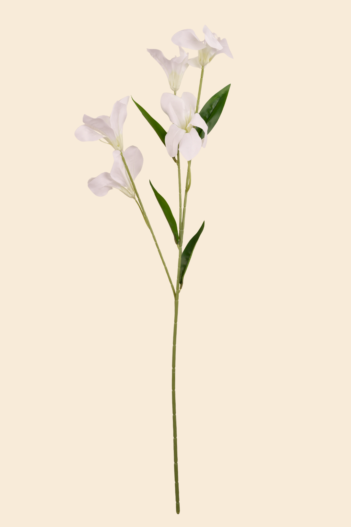Faux Clemantis Azure Flower Stem - White