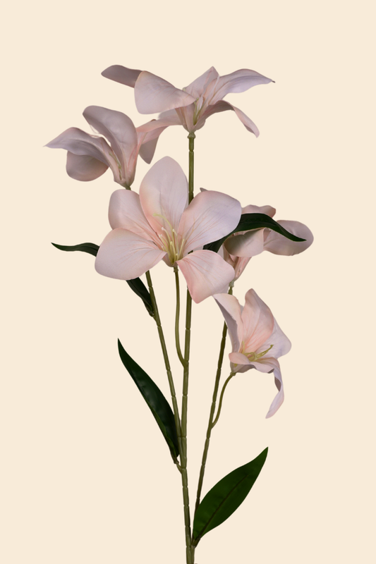 Faux Clemantis Azure Flower Stem - Light Brown