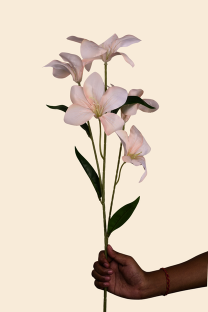 Faux Clemantis Azure Flower Stem - Light Brown