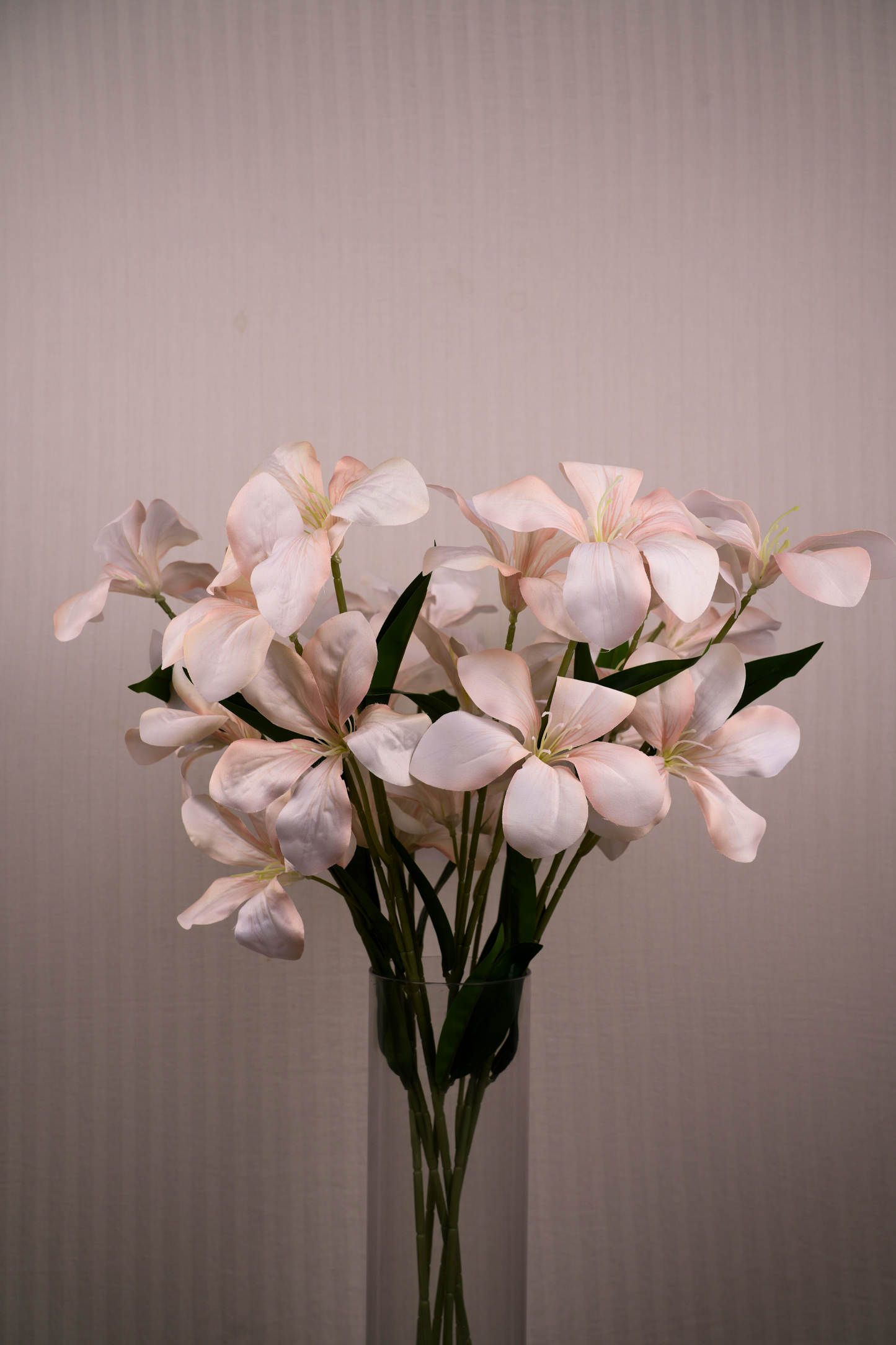 Faux Clemantis Azure Flower Stem - Light Brown