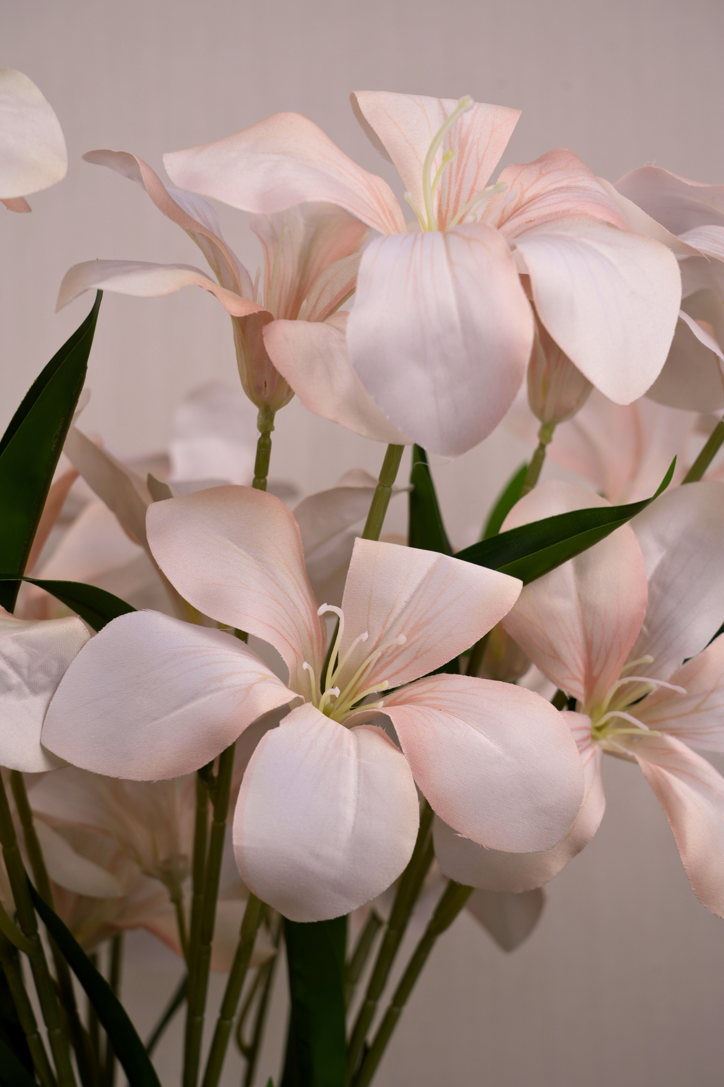 Faux Clemantis Azure Flower Stem - Light Brown