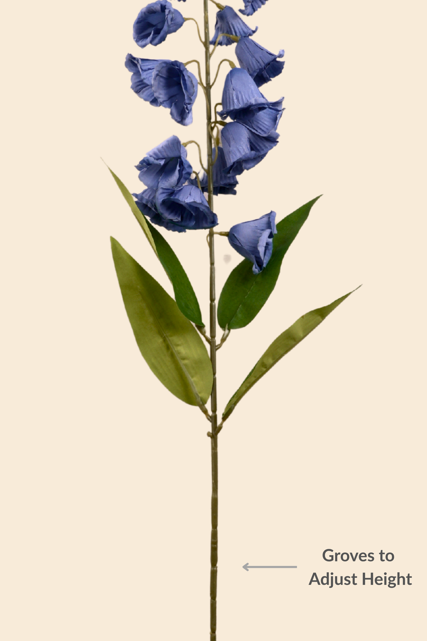 Faux Campanula Bell Flower Flower Stem - Blue