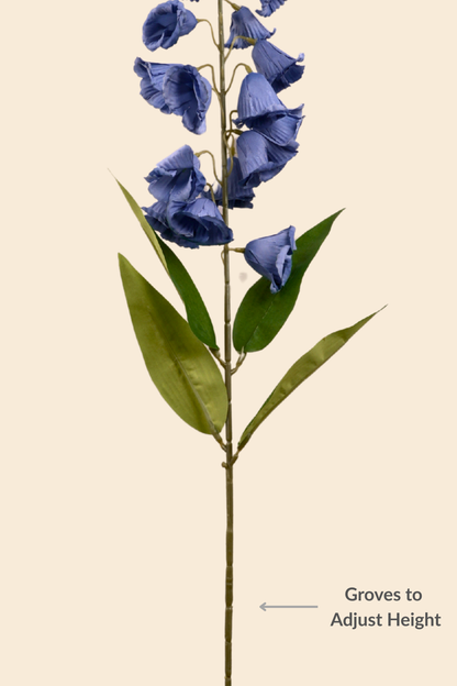 Faux Campanula Bell Flower Flower Stem - Blue