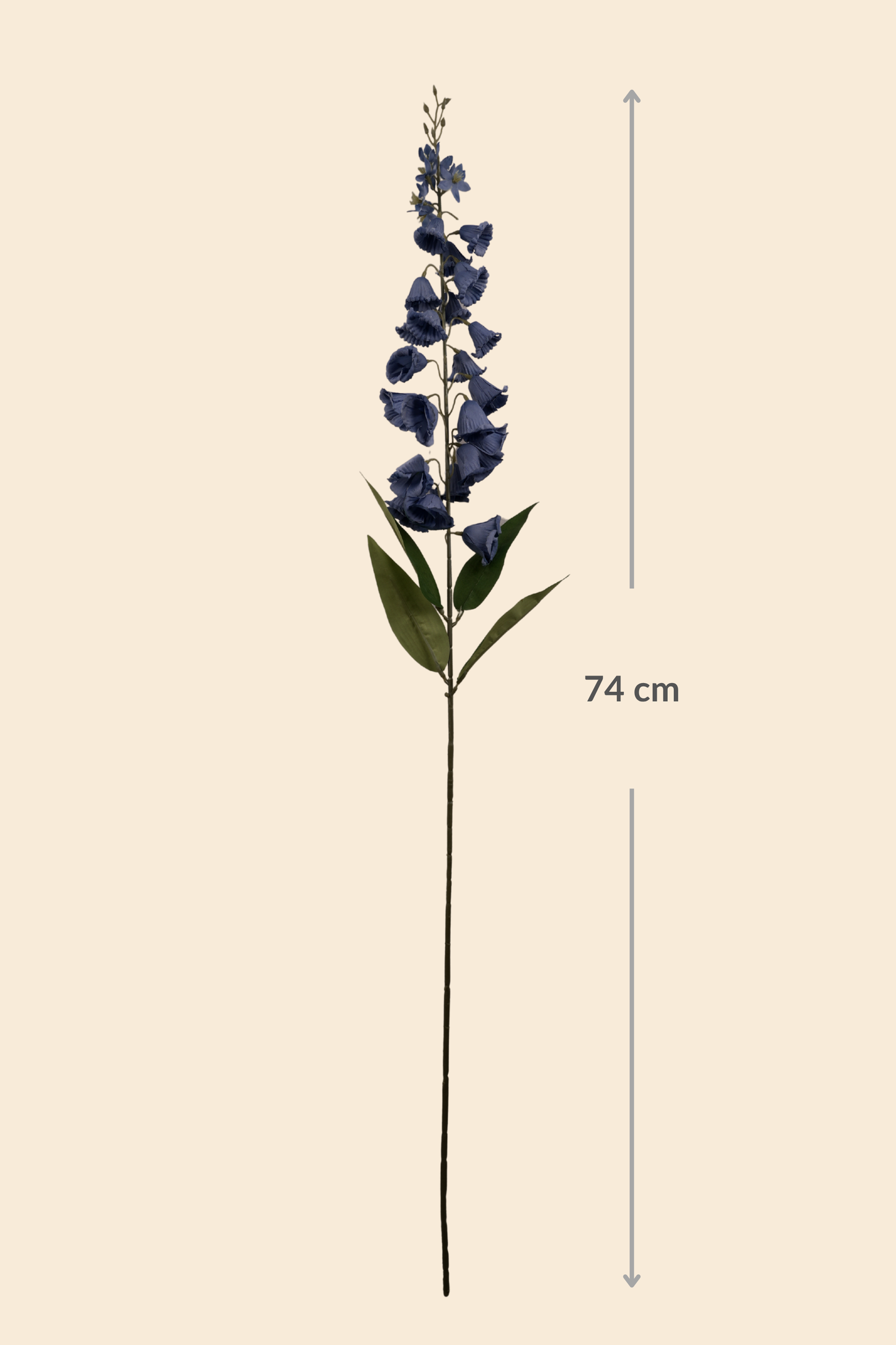 Faux Campanula Bell Flower Flower Stem - Blue