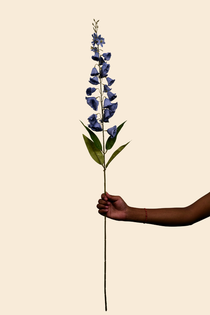 Faux Campanula Bell Flower Flower Stem - Blue