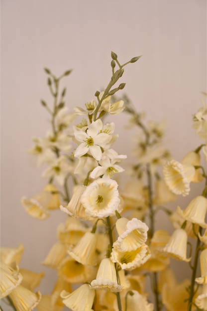 Faux Campanula Bell Flower Flower Stem - Cream