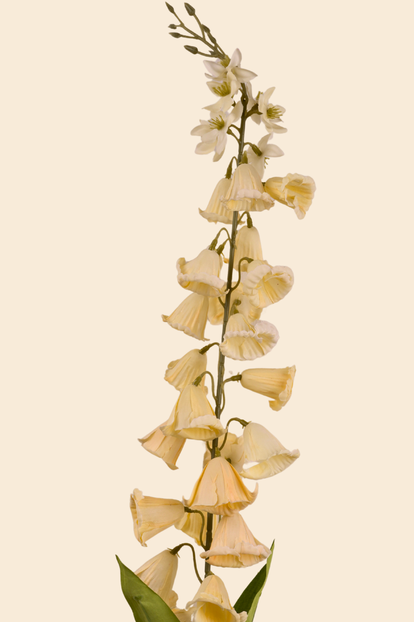 Faux Campanula Bell Flower Flower Stem - Cream