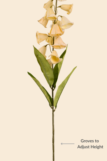 Faux Campanula Bell Flower Flower Stem - Cream