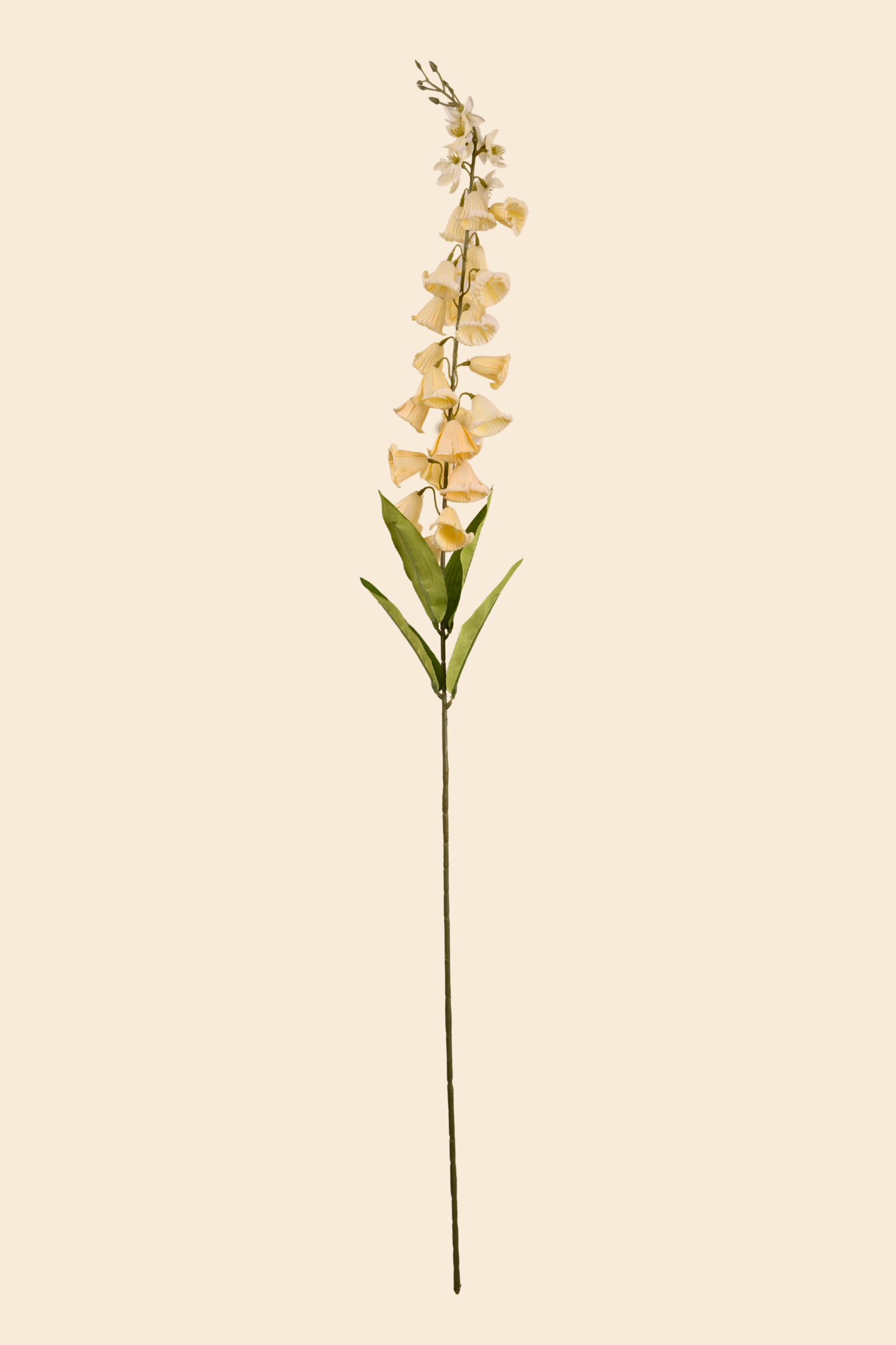 Faux Campanula Bell Flower Flower Stem - Cream