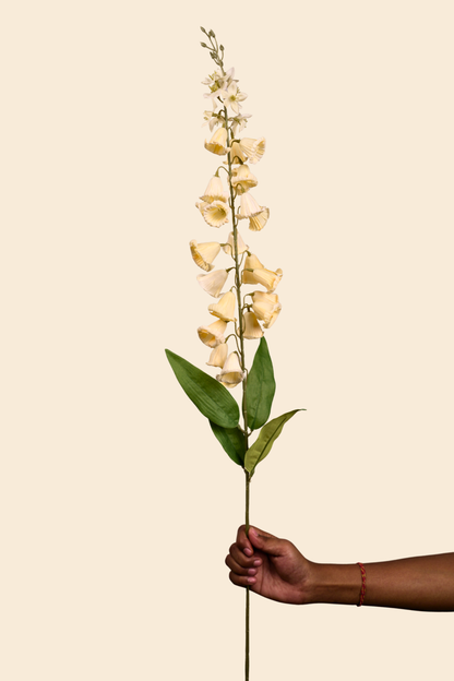 Faux Campanula Bell Flower Flower Stem - Cream