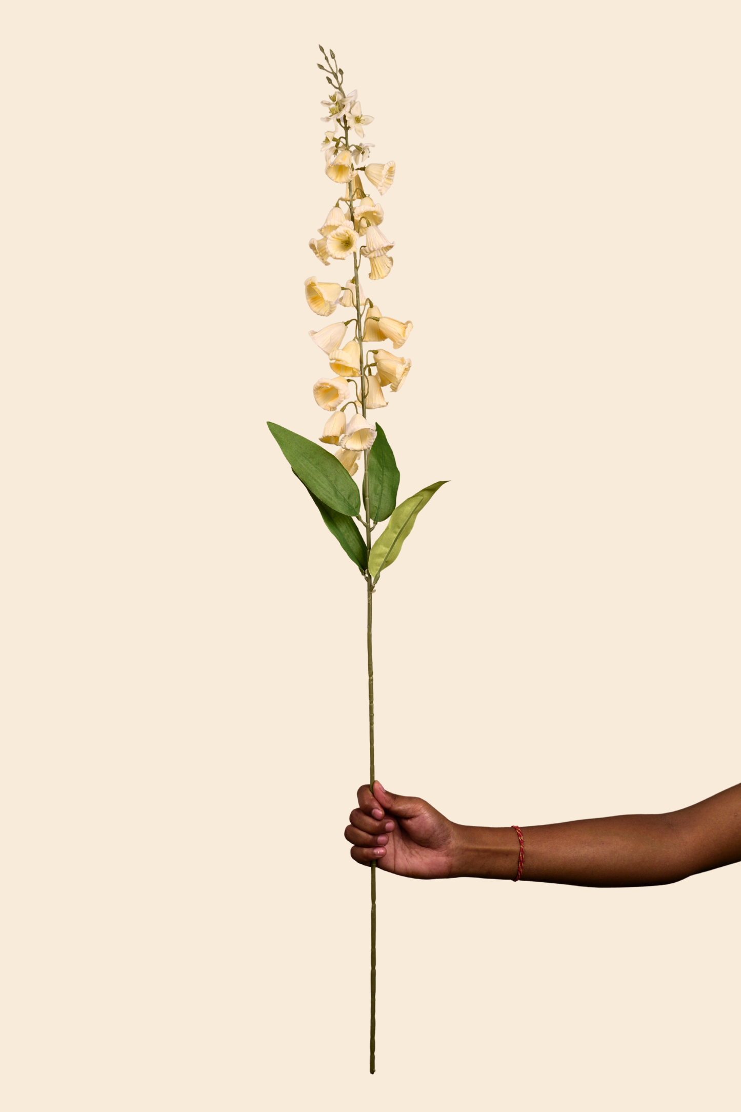 Faux Campanula Bell Flower Flower Stem - Cream