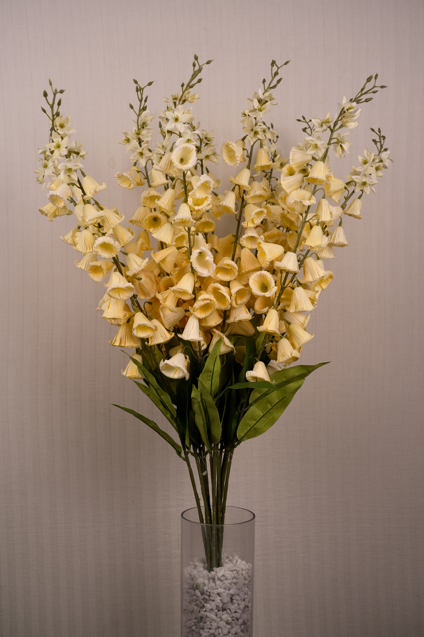 Faux Campanula Bell Flower Flower Stem - Cream