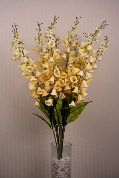 Faux Campanula Bell Flower Flower Stem - Cream