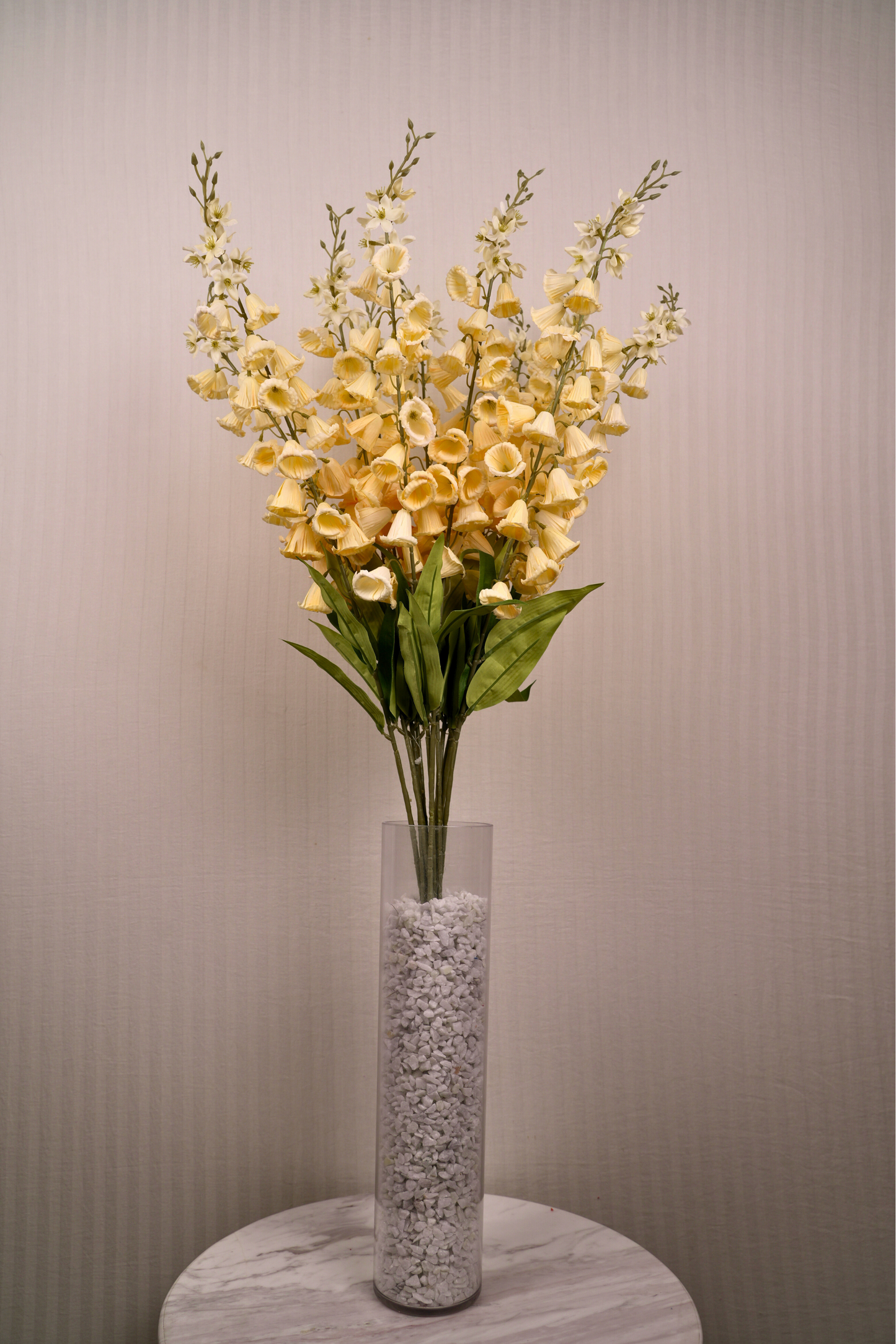 Faux Campanula Bell Flower Flower Stem - Cream